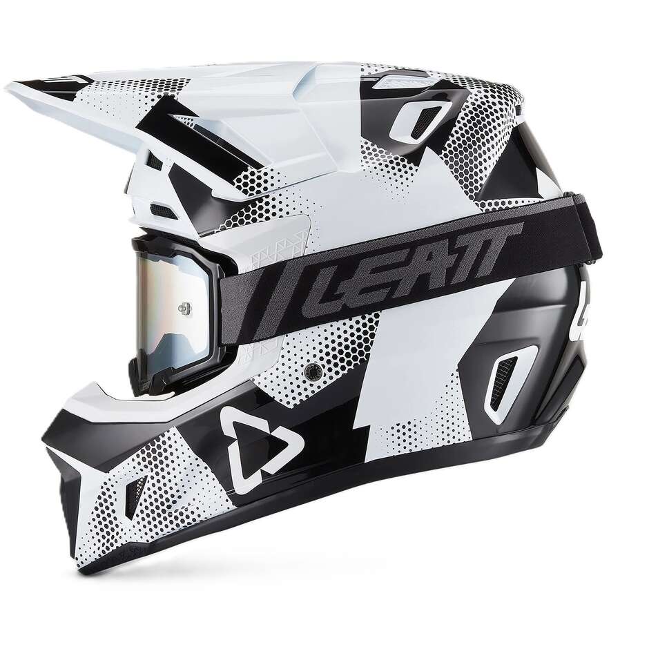 Kit Casco Moto Cross Leatt 7.5 Bianco