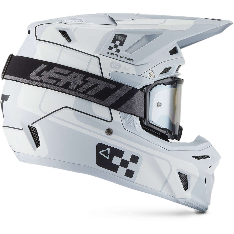 Kit casque de motocross gris Leatt 8.5