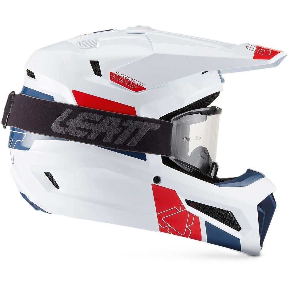 Kit casque de motocross Leatt 3.5 blanc