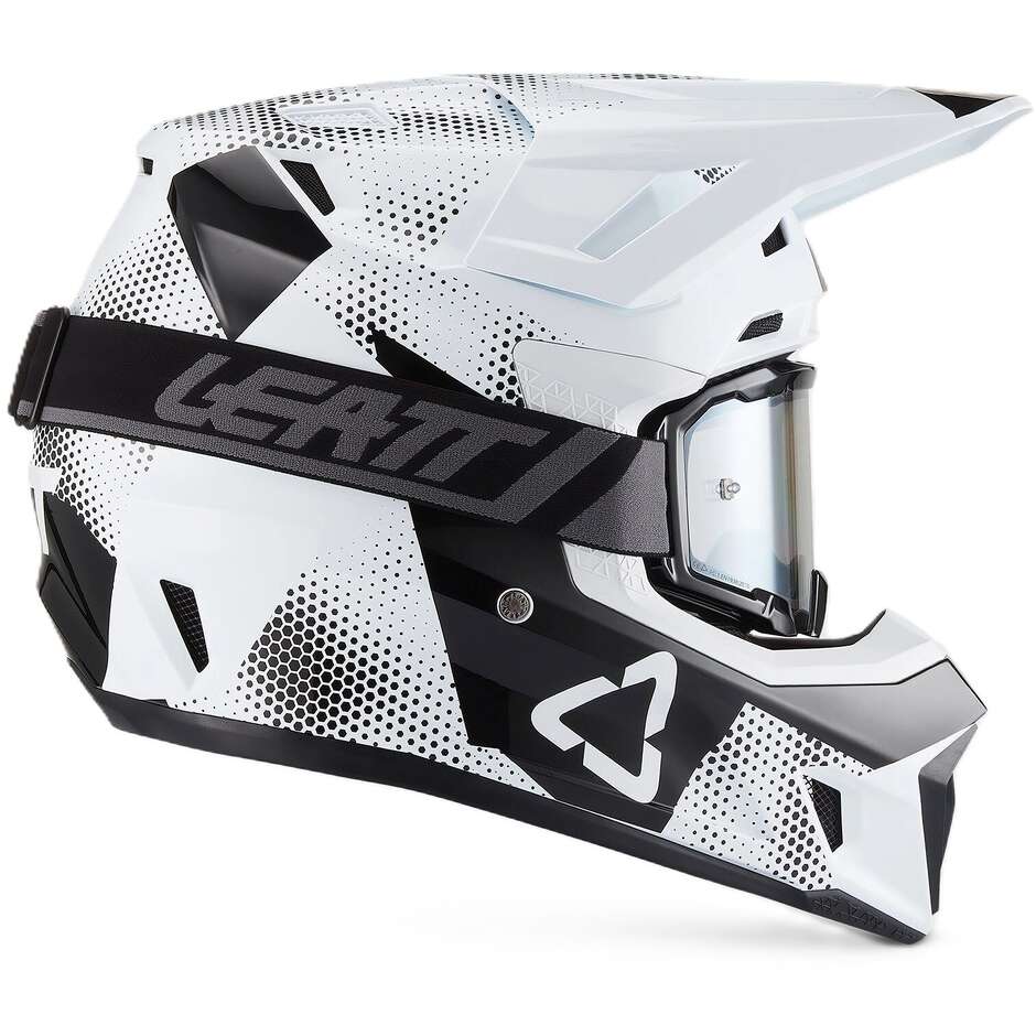 Kit casque de motocross Leatt 7.5 blanc