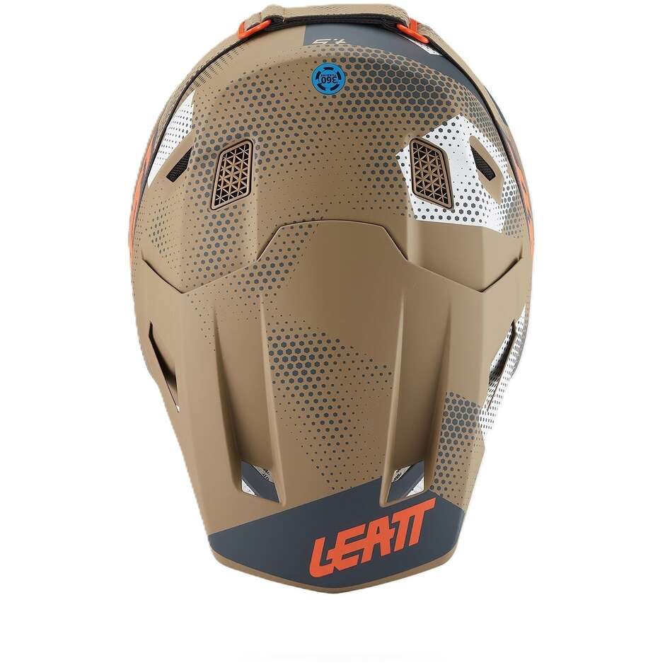 Kit casque de motocross Leatt 7.5 marron