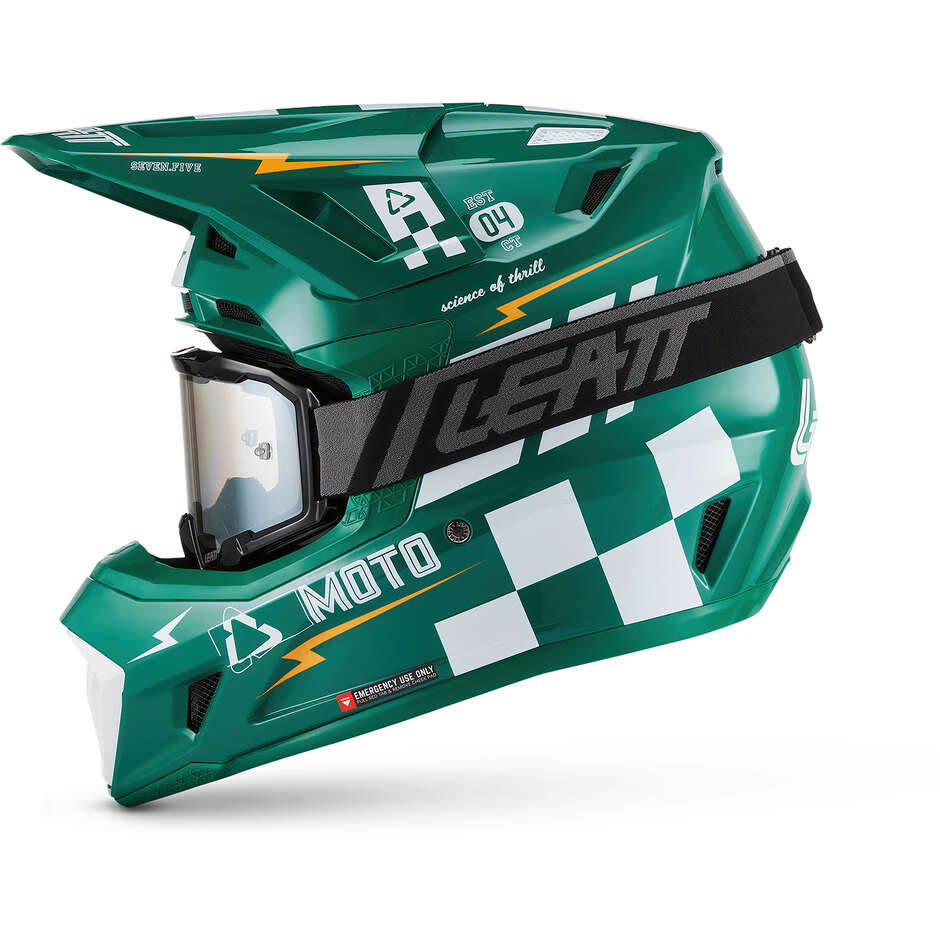 Kit casque de motocross Leatt 7.5 vert
