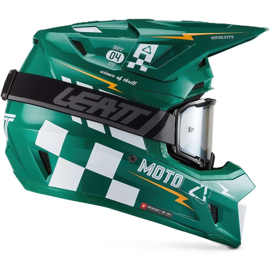 Kit casque de motocross Leatt 7.5 vert
