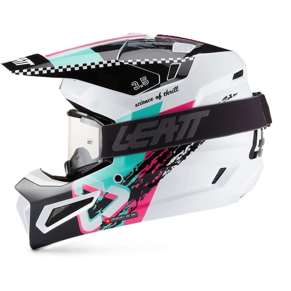 Kit casque de motocross rose Leatt 3.5