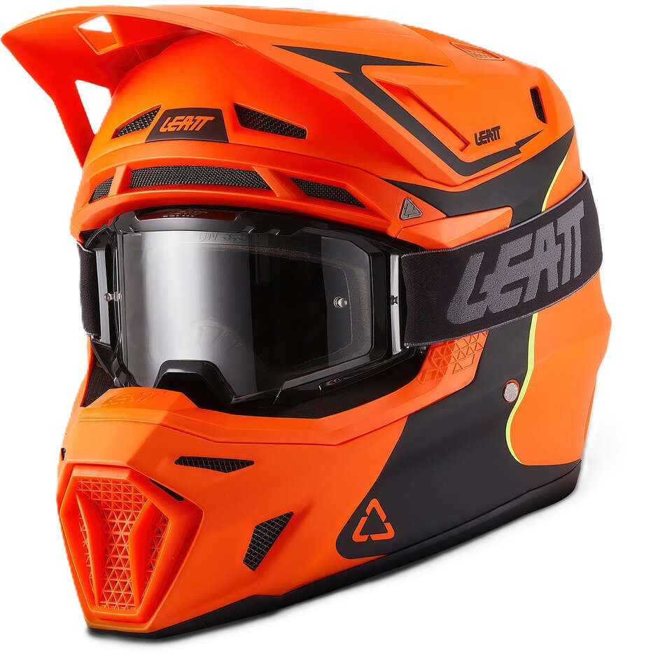 Kit casque motocross Leatt 8.5 orange