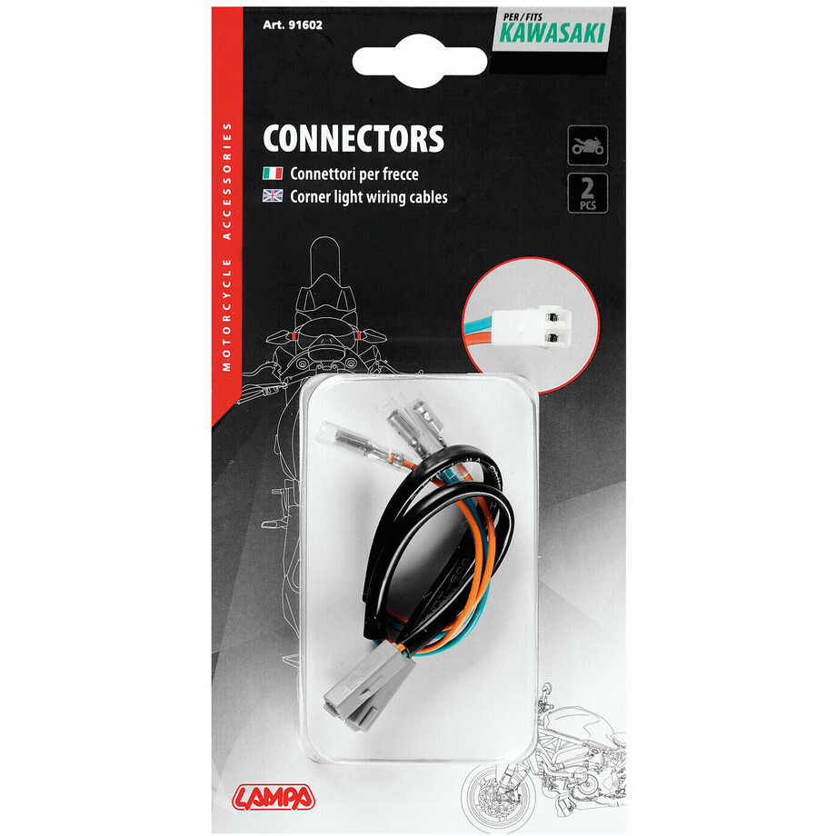 Kit Connecteurs pour Clignotants / Flèches Lampa Moto Kawasaki