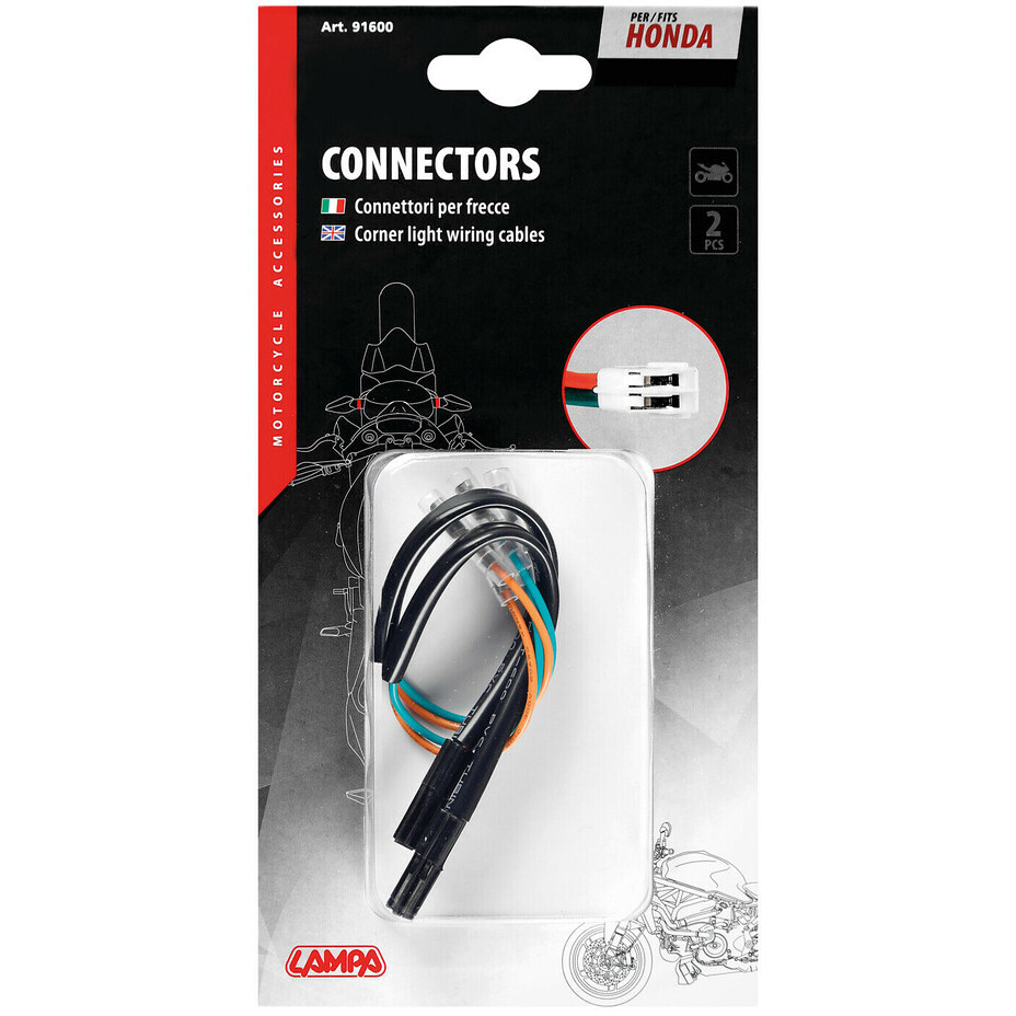 Kit Connettori per Indicatori di Direzione / Frecce Lampa Moto Honda