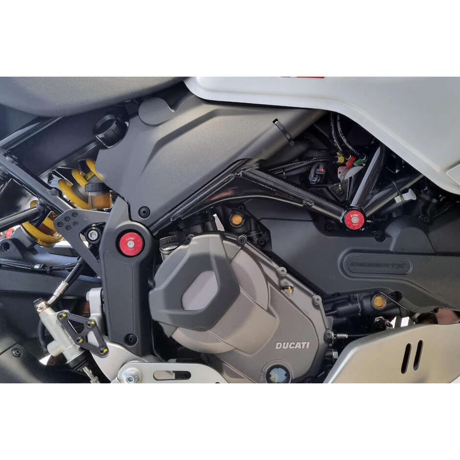 Kit de capuchons de cadre rouges CNC Racing TT369 Ducati DesertX