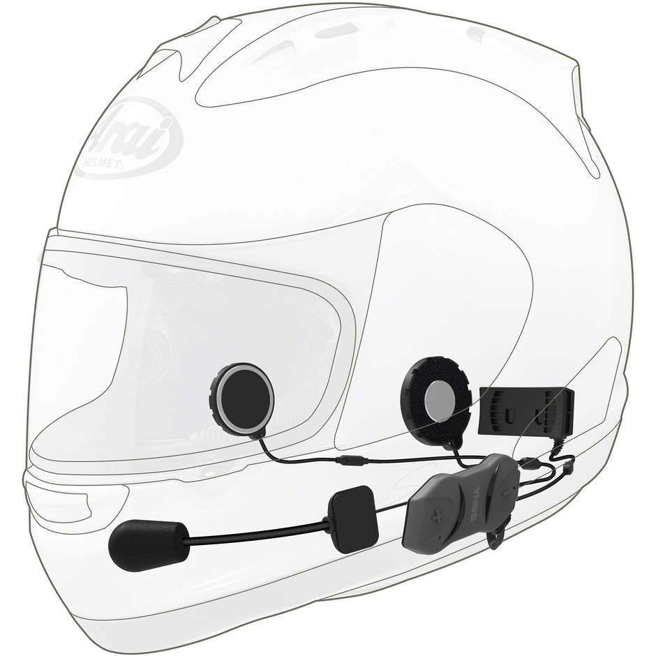 Kit de couple ultra-plat pour interphone moto Bluetooth Sena 10R