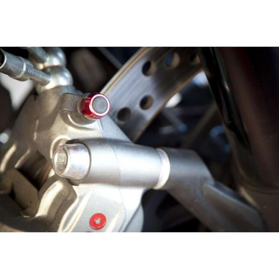 Kit de couvercles rouges CNC Racing pour vannes de purge Brembo KS250
