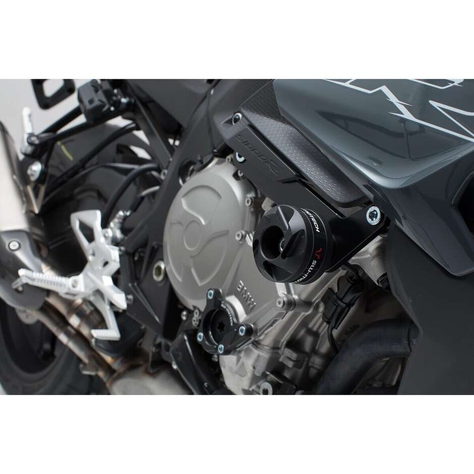 Kit de glissières de cadre noires STP.07.865.10000/B pour BMW S 1000 R (16-20)