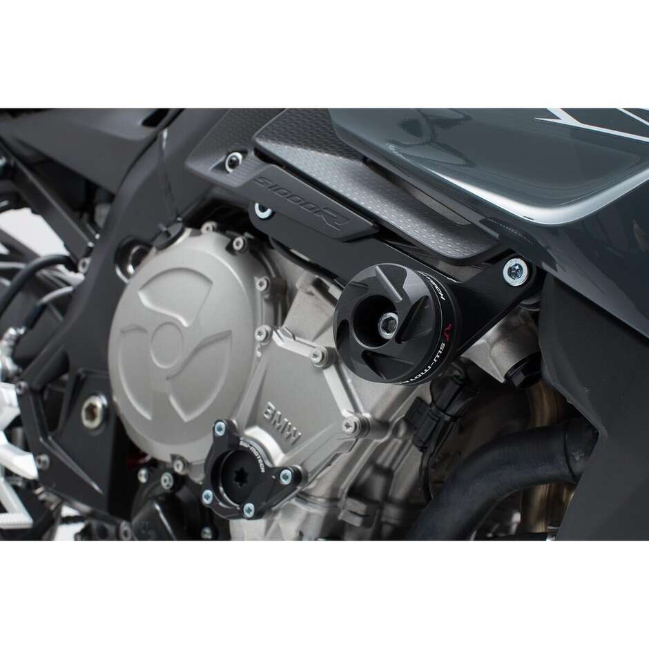 Kit de glissières de cadre noires STP.07.865.10000/B pour BMW S 1000 R (16-20)