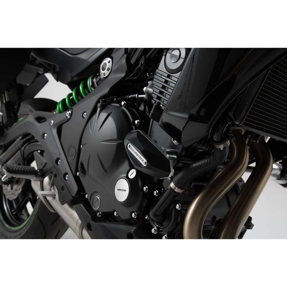 Kit de glissières de cadre noires STP.08.590.10900/B pour Kawasaki ER-6n (11-17)