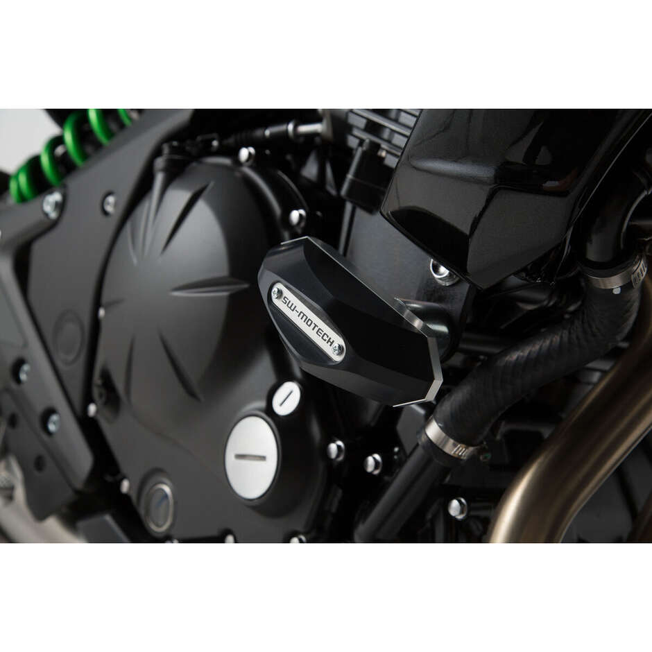 Kit de glissières de cadre noires STP.08.590.10900/B pour Kawasaki ER-6n (11-17)