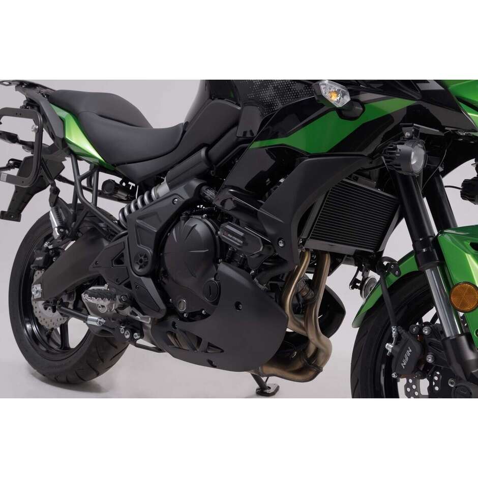Kit de glissières de cadre noires STP.08.590.11200/B pour Kawasaki Versys 650 (14-21)