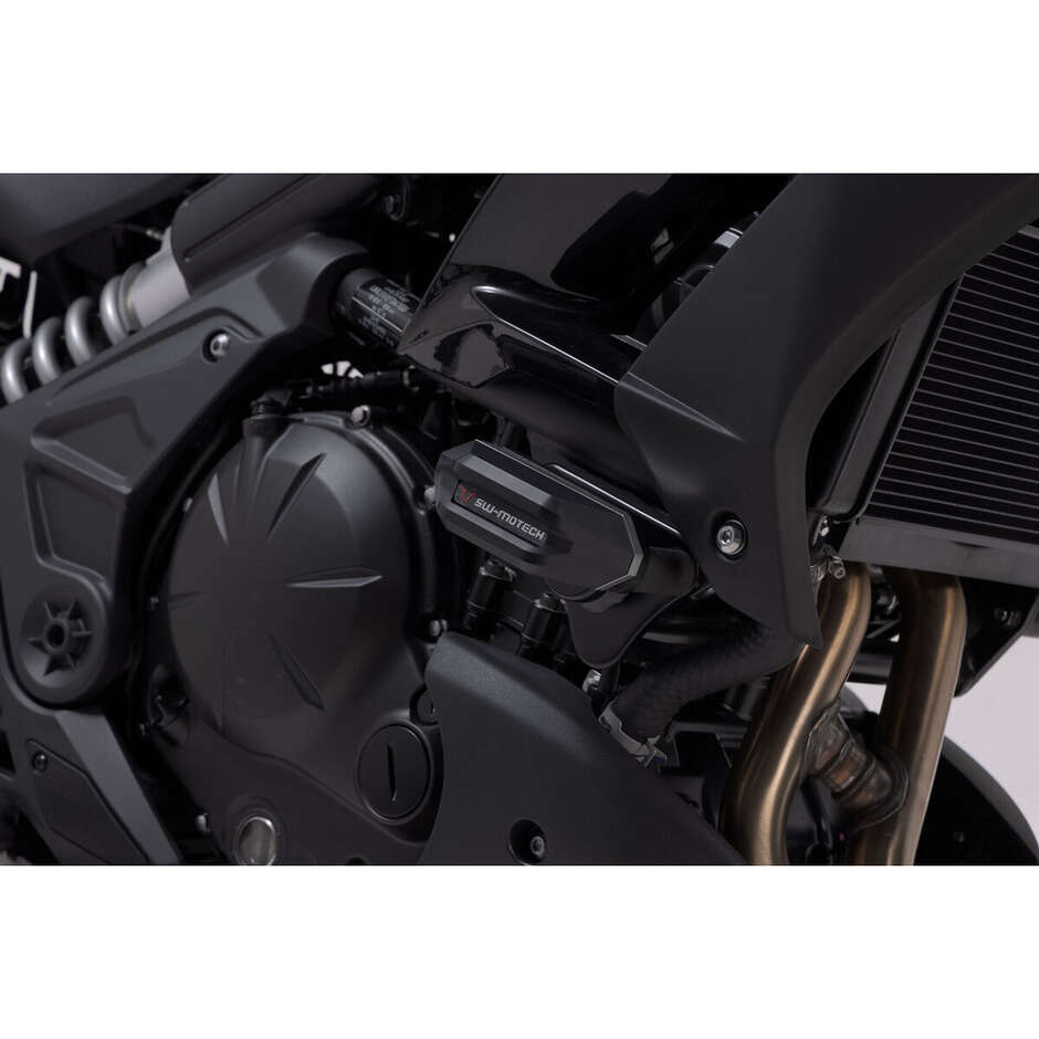 Kit de glissières de cadre noires STP.08.590.11200/B pour Kawasaki Versys 650 (14-21)