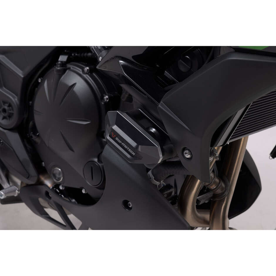 Kit de glissières de cadre noires STP.08.590.11200/B pour Kawasaki Versys 650 (14-21)