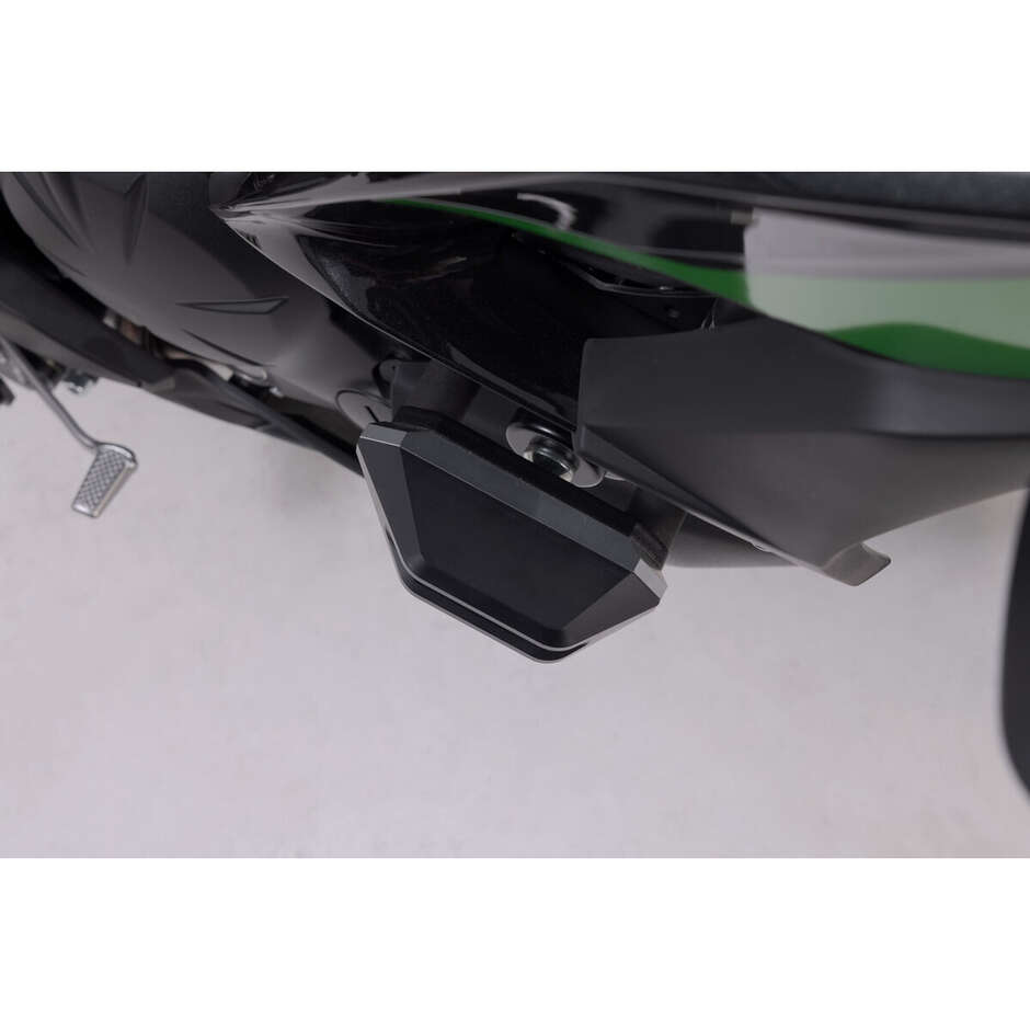 Kit de glissières de cadre noires STP.08.590.11200/B pour Kawasaki Versys 650 (14-21)