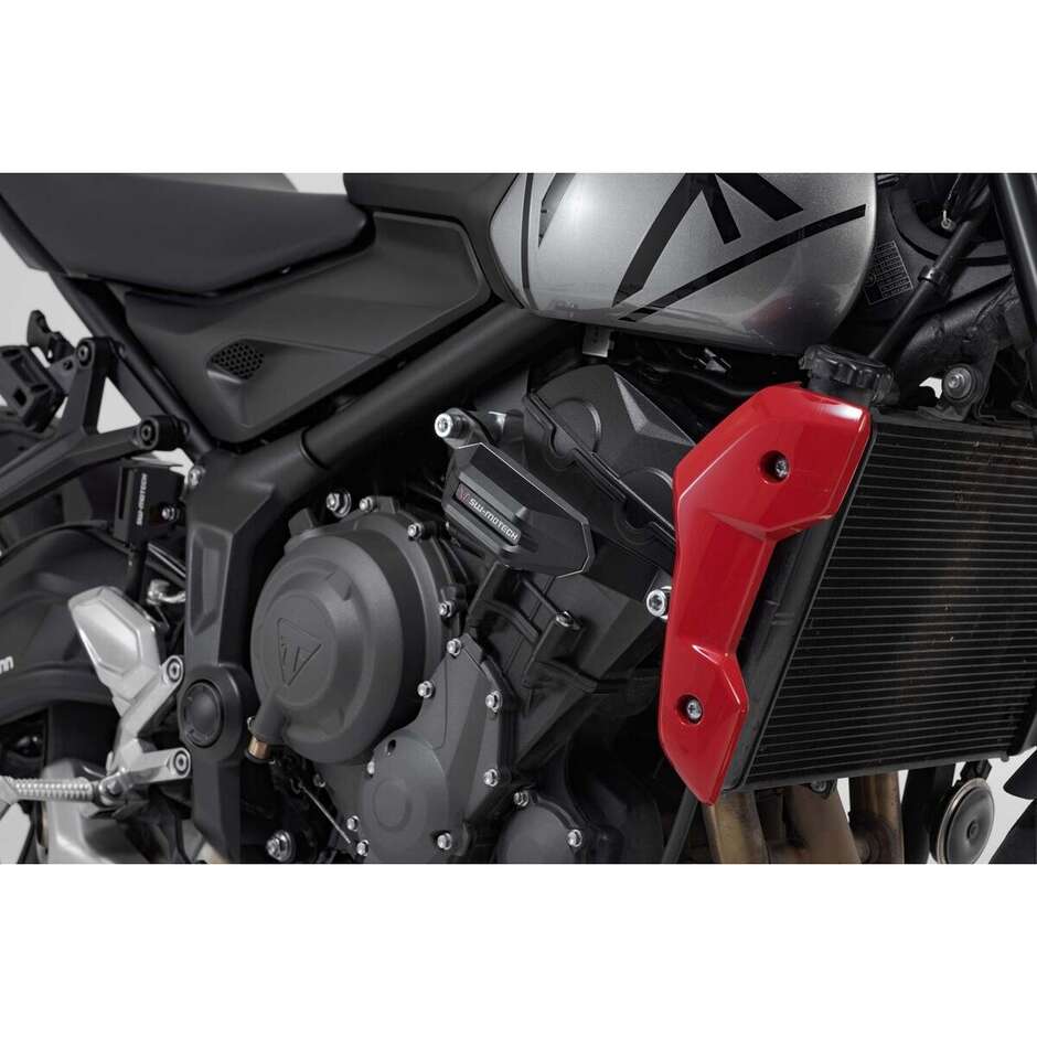 Kit de glissières de cadre noires STP.11.590.10501/B pour Triumph Trident 660 / Tiger 660 (21-)