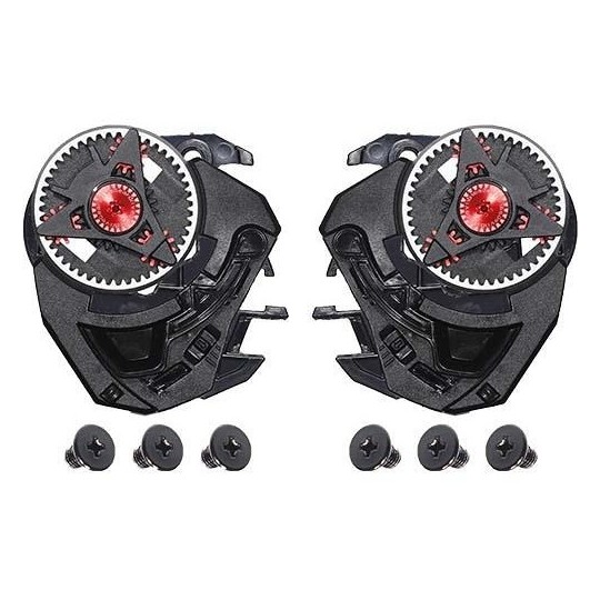KIT DE MÉCANISME DE VISIÈRE DE FLUX D’AIR LS2 Noir - Pièce De Rechange Casque Moto Moderne