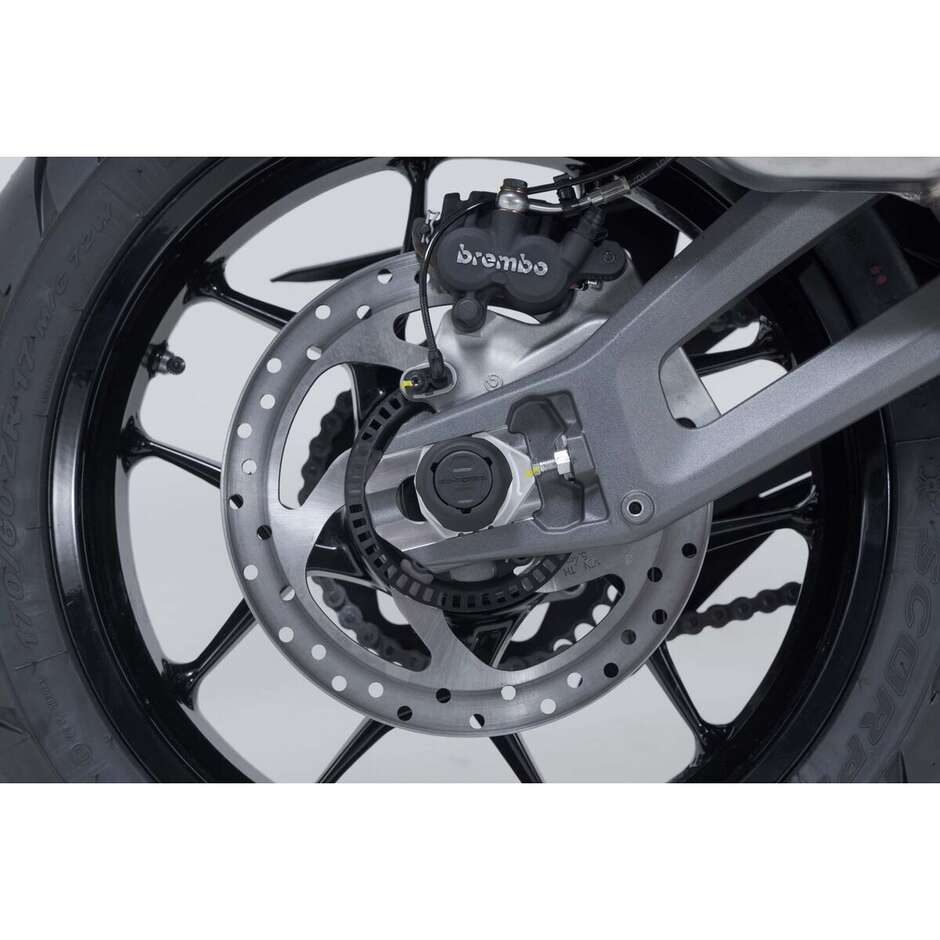 Kit de protection d'essieu arrière noir Sw-Motech STP.22.176.10800/B pour Ducati Multistrada V2 / V2 S (24-)