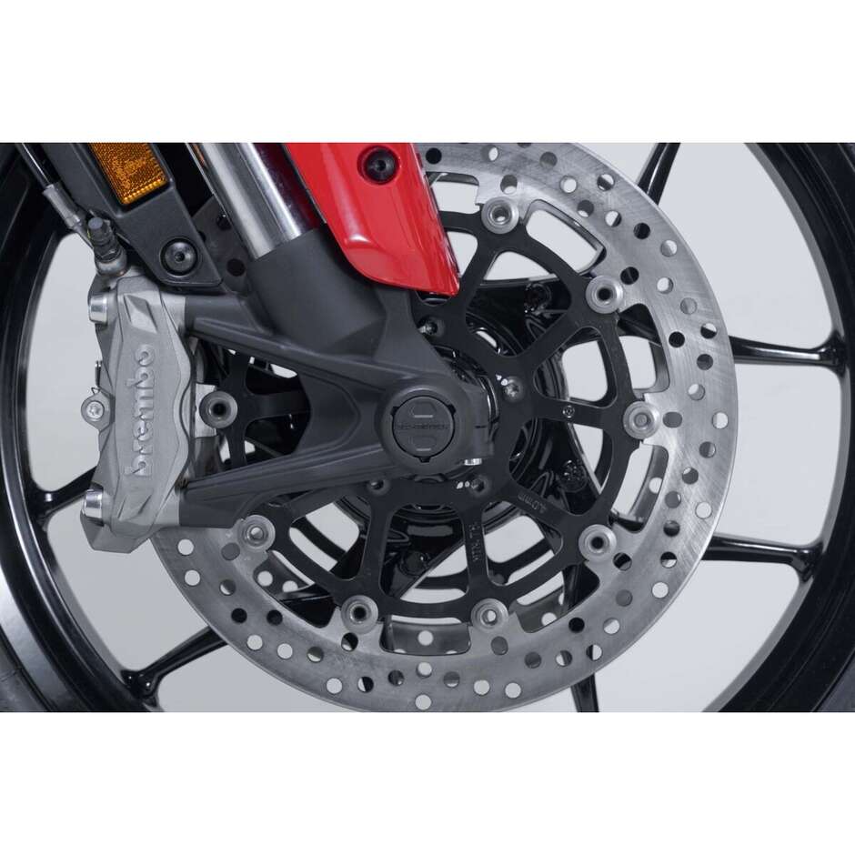 Kit de protection d'essieu avant noir Sw-Motech STP.22.176.10700/B pour Ducati Multistrada V2 / V2 S (24-)
