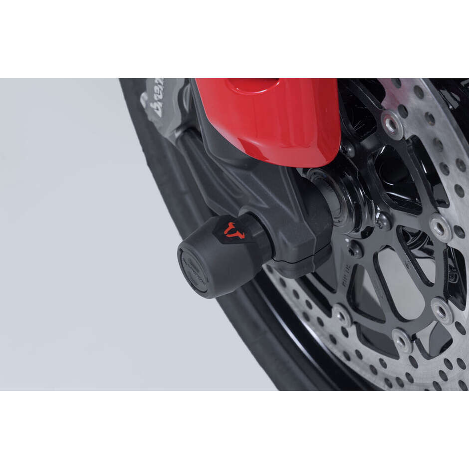 Kit de protection d'essieu avant noir Sw-Motech STP.22.176.10700/B pour Ducati Multistrada V2 / V2 S (24-)