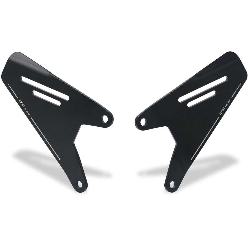 Kit de protections de talon et repose-pieds CNC Racing noirs PES04 Ducati Hypermotard 950