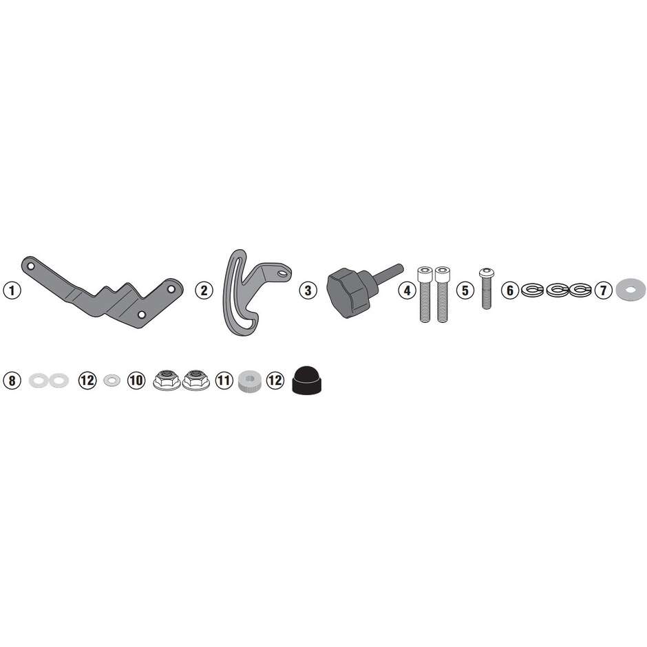 Kit de renfort de pare-brise 5124DTK, 5124DK Kappa D5131KITK pour BMW R 1250 GS (2019-2023) ; R 1250 GS ADVENTURE (2019-2024)