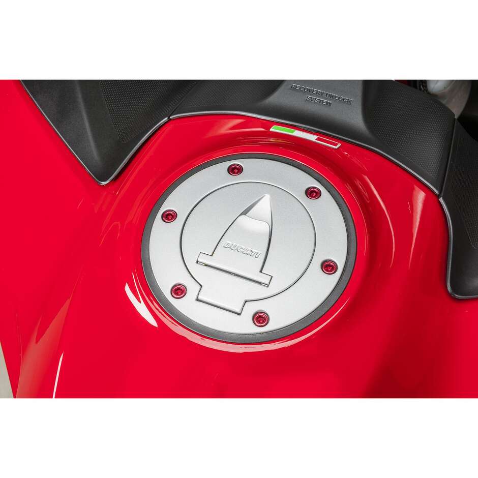 Kit de vis de bouchon de réservoir rouge Ducati CNC Racing KV356