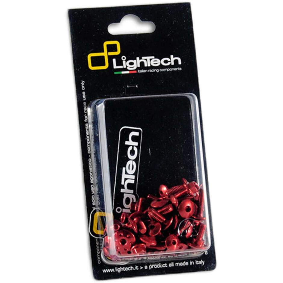 Kit de vis de carénage LighTech 6SRC Ergal pour Suzuki GSR 600 (2006-11) - Rouge