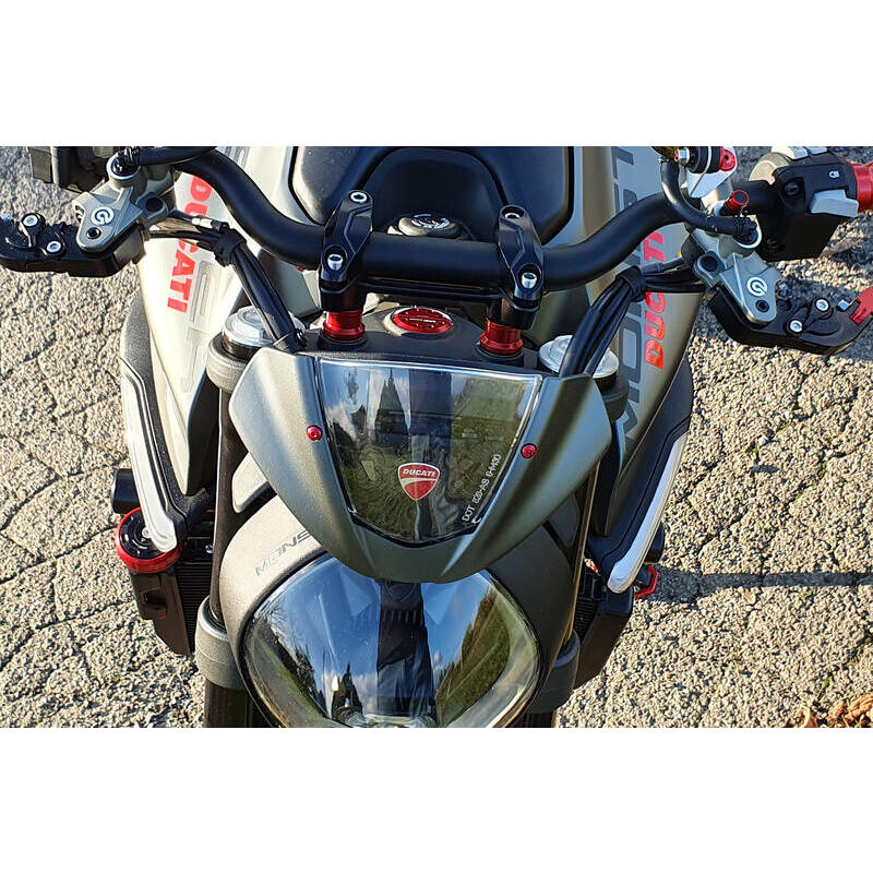 Kit De 20 Vis De Pare-brise Moto ABSOPRO - Filetage M5, Longueur 20mm, Joints Inclus, Argenté/Noir - 2