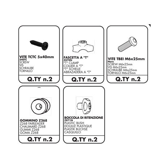 Kit di attacchi per 3106DT D267KIT Per SUZUKI Burgman 1 taglia un