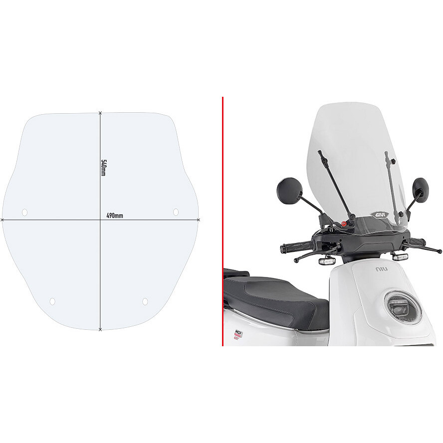 Kit di attacchi per D1181ST Givi A8962A Per NIU MQI GT (21 > 24)