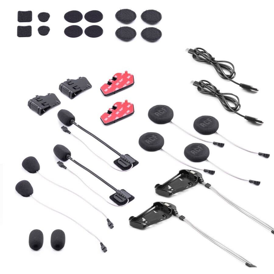 Kit d'intercom moto Mesh Midland R1 MESH RCF TWIN - Paire
