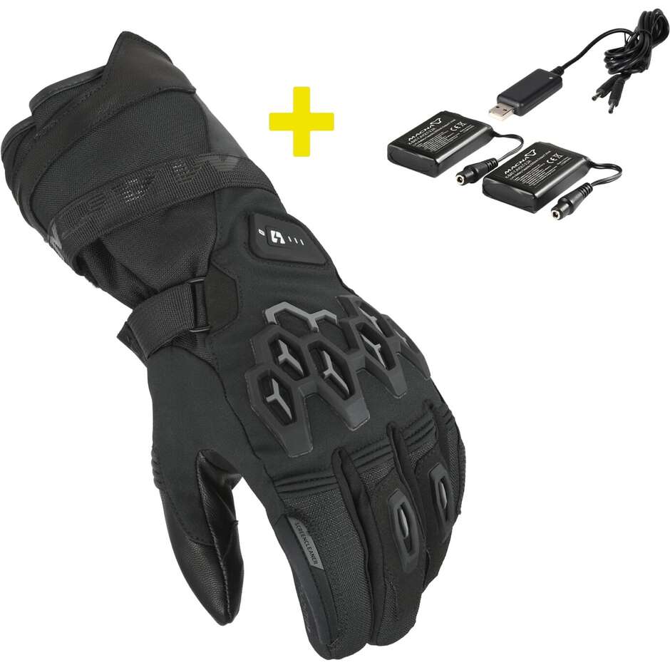 Kit Gants Moto Chauffants Femme Macna RAFINA RTX KIT (7,4v - 2,2A) Noir