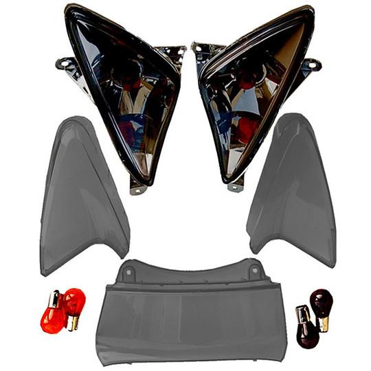 Kit gemme Frecce + Stop Quadretti "Fumè" Per Yamaha TMAX + L taglia un