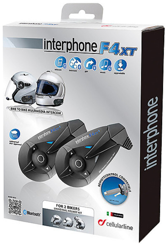 Kit Interphone Bluetooth Cellular Line F4 XT Couple Vente en Ligne