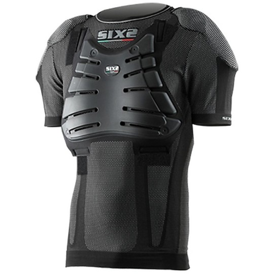 Kit Jersey Short Sleeve Child Protective SIXS PRO TS1 with Back Protection and Shoulders in Black D3O