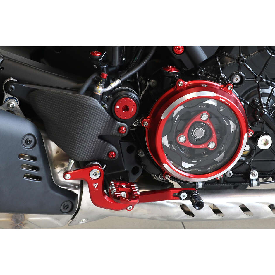 Kit levier de frein arrière PEC04 Ducati Diavel V4 CNC Racing Rouge