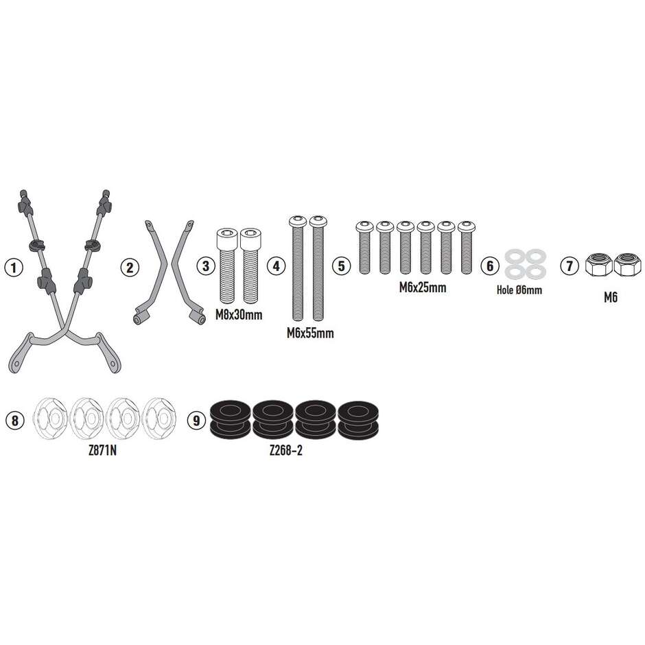 Kit Montaggio Parabrezza Kappa A8206AK Per MOTO GUZZI V7 850 STONE/SPECIAL (21-25)