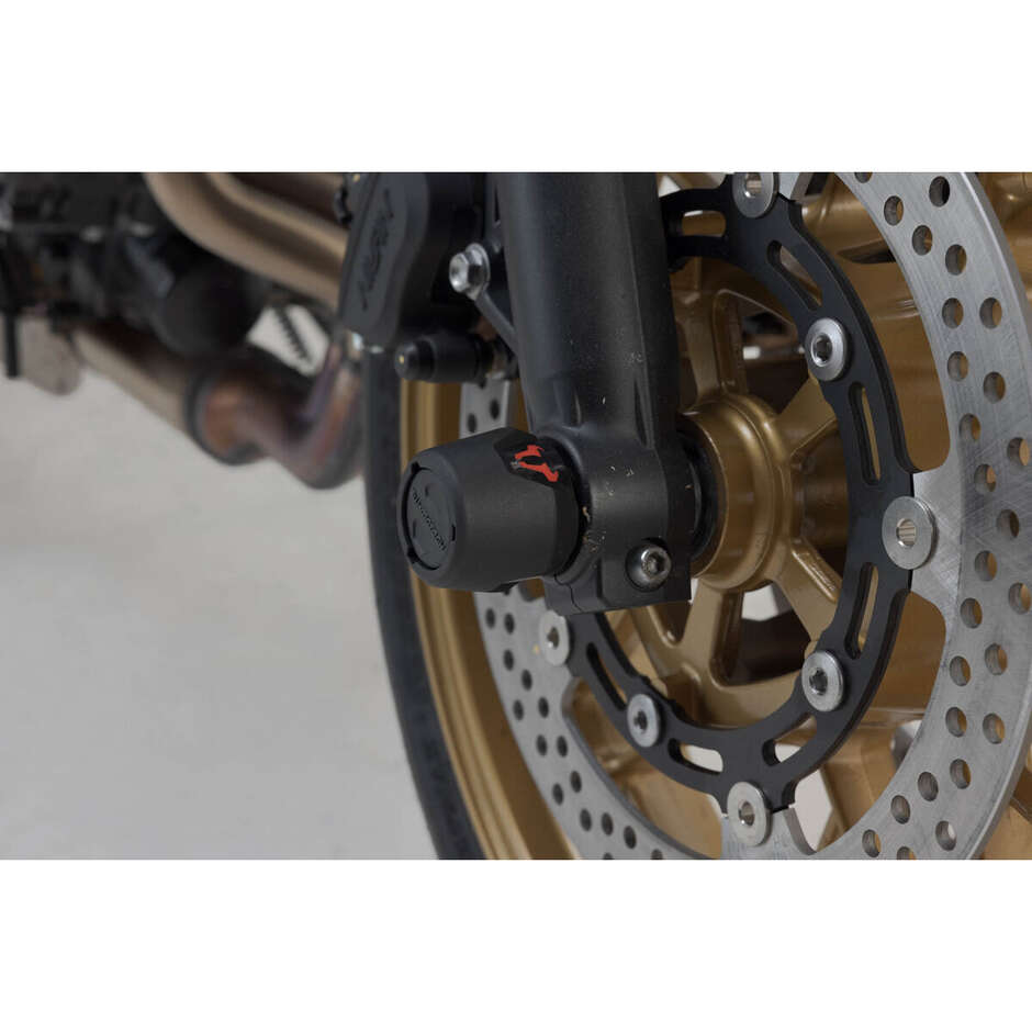 Kit Protezioni Perni Ruota Anteriore Nero STP.08.176.10801/B Per Kawasaki Z650, Ninja 650, Ninja 7 Hybrid