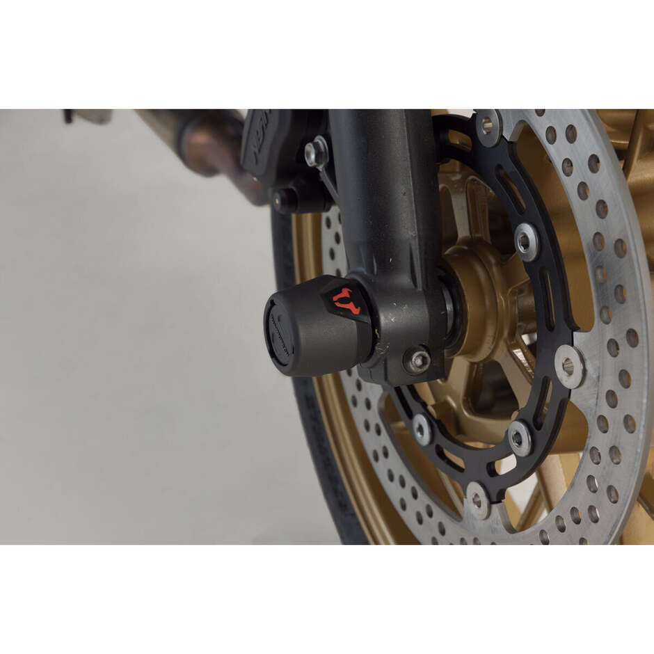 Kit Protezioni Perni Ruota Anteriore Nero STP.08.176.10801/B Per Kawasaki Z650, Ninja 650, Ninja 7 Hybrid