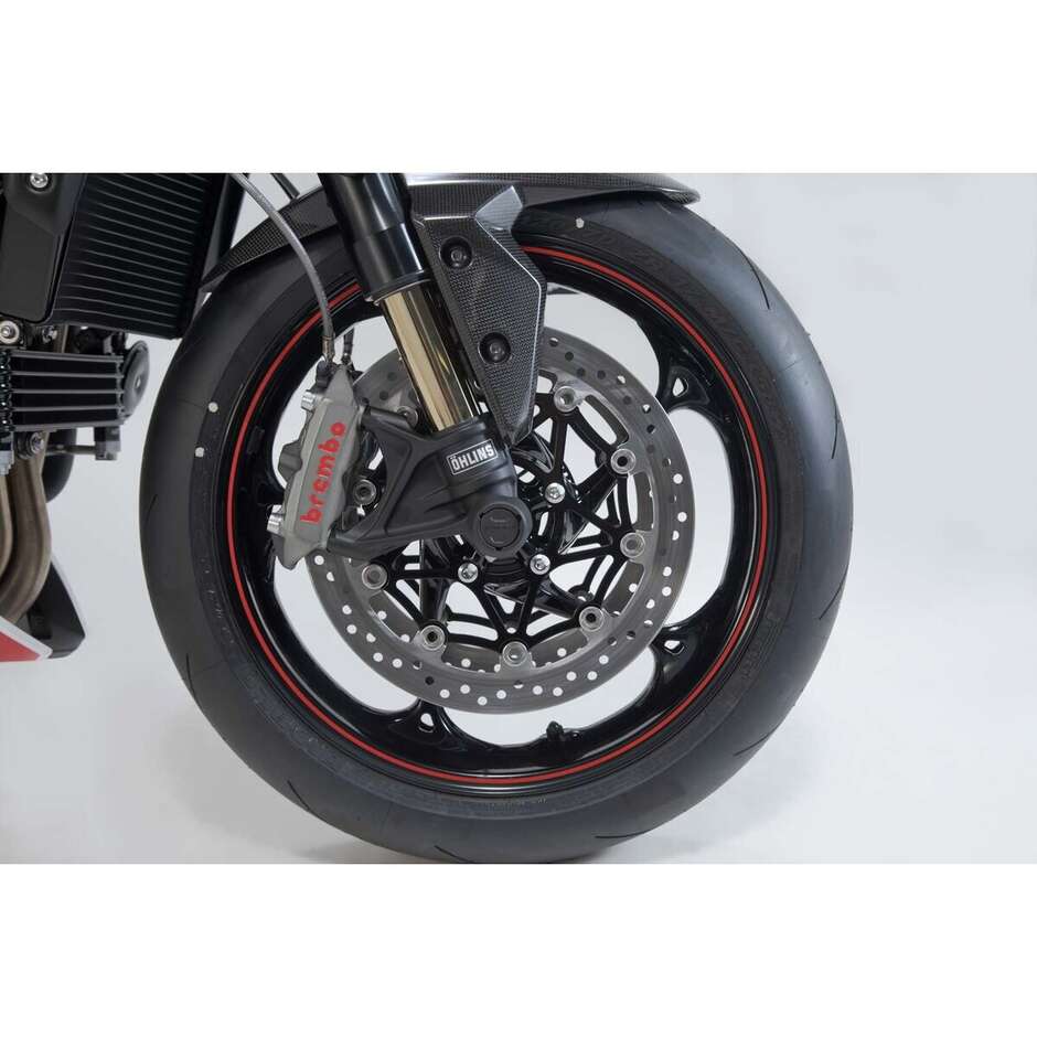 Kit Protezioni Perni Ruota Anteriore Nero STP.11.176.10001/B Per Modelli Triumph, Yamaha, Royal Enfield