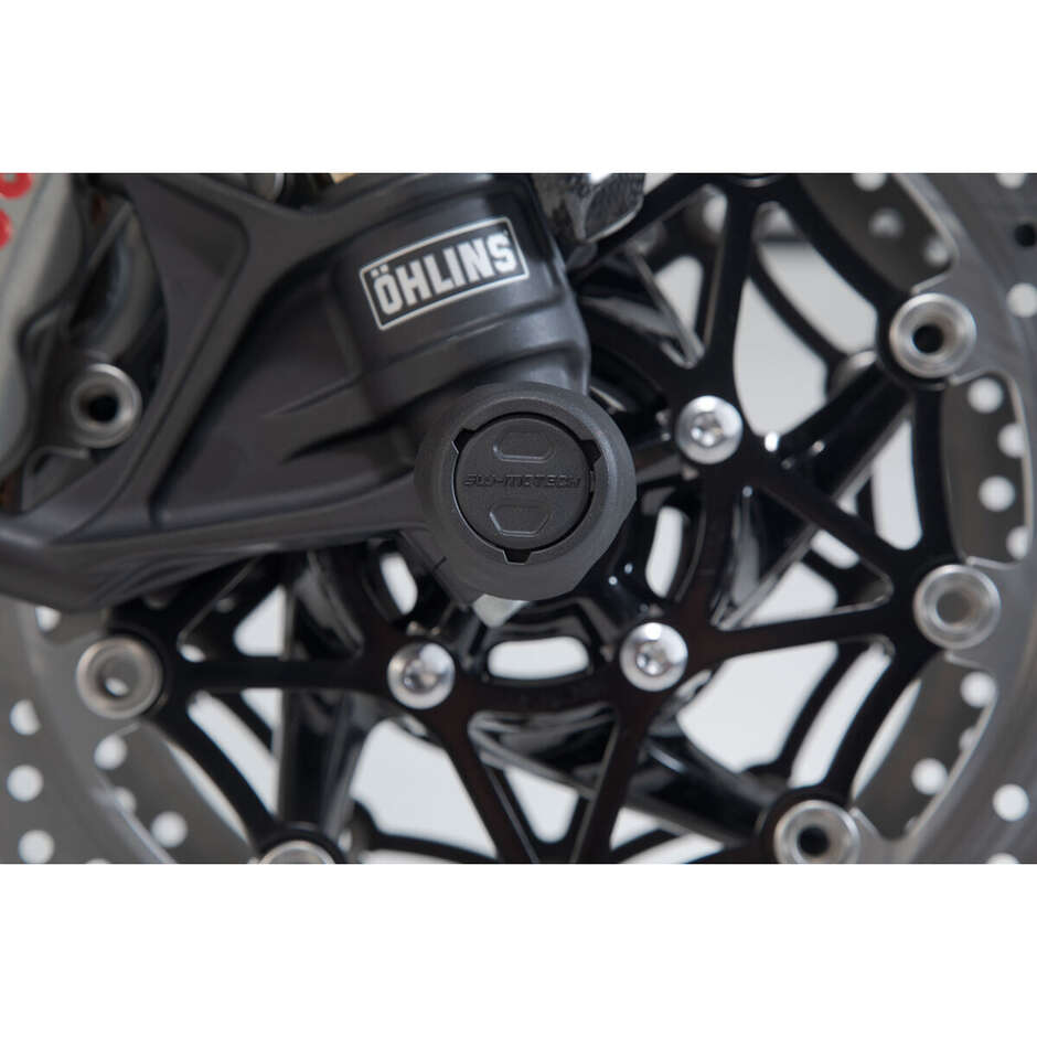 Kit Protezioni Perni Ruota Anteriore Nero STP.11.176.10001/B Per Modelli Triumph, Yamaha, Royal Enfield