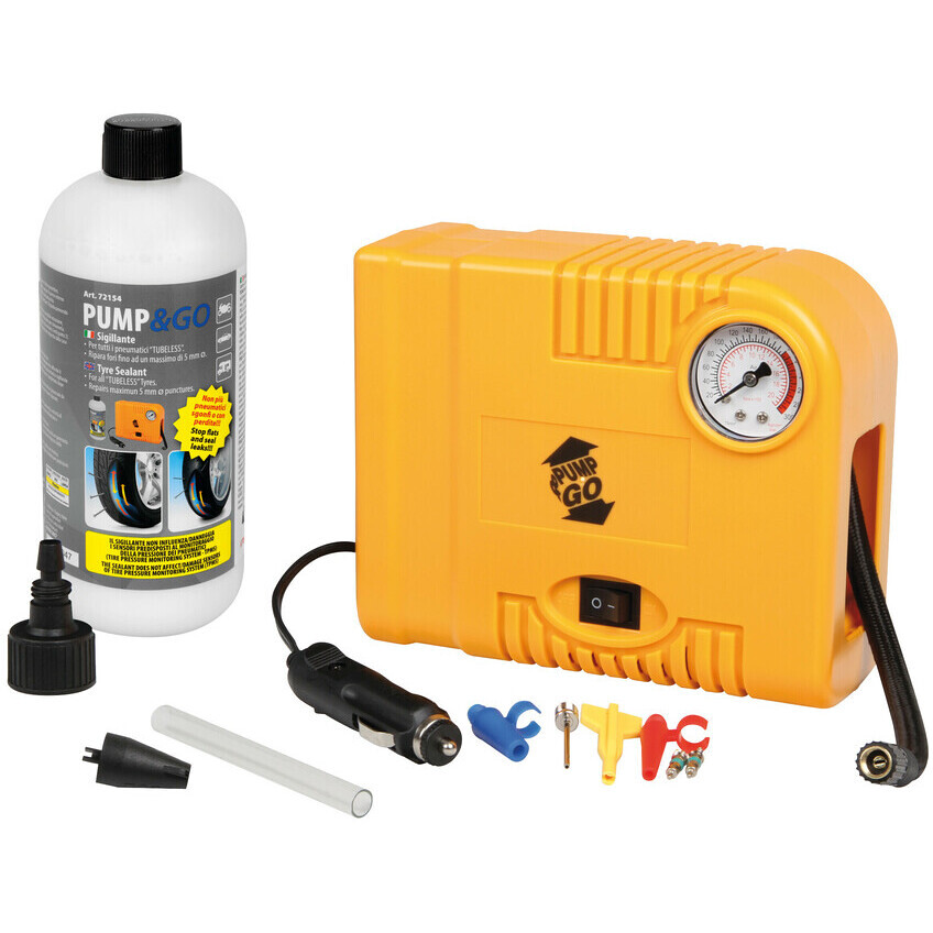 Kit Riparazione Pneumatici Moto Lampa Pump & Go 12V