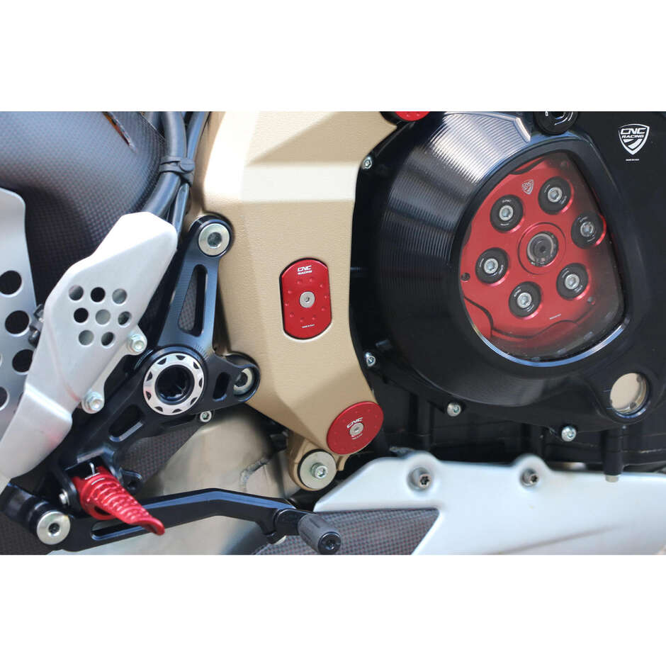 Kit tappi telaio MV Agusta Brutale - Piastre laterali CNC Racing TT362 Rosso