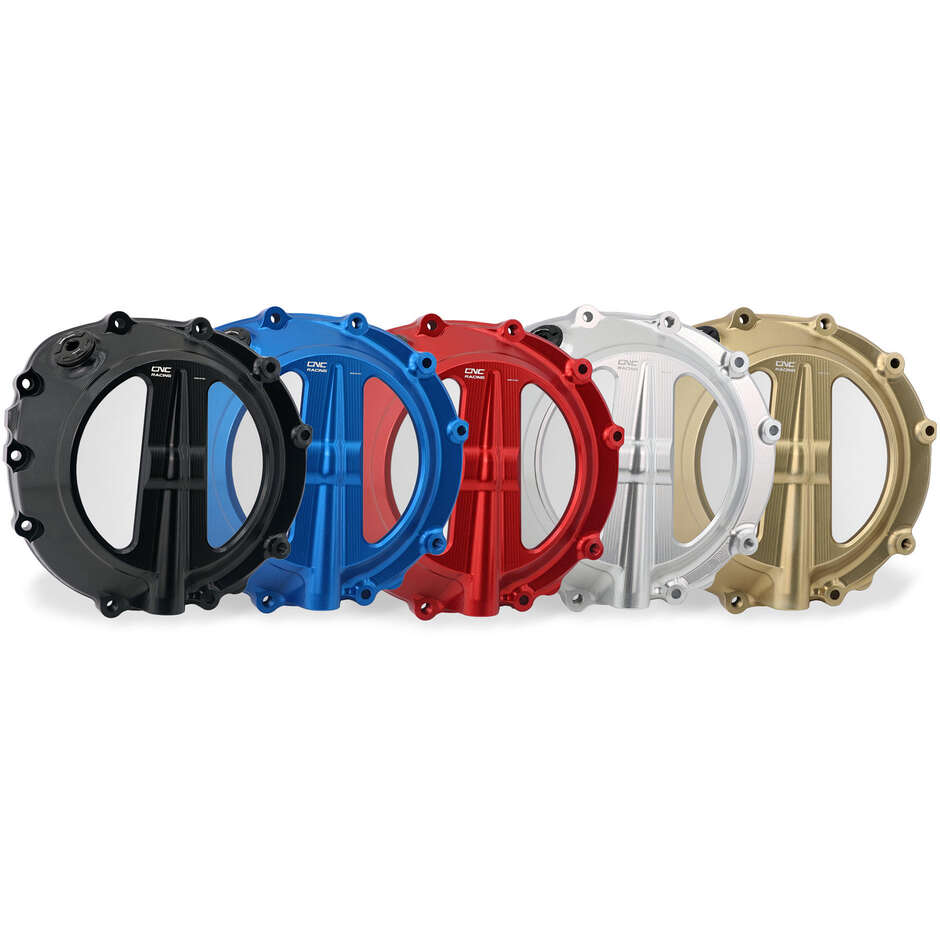 Klarer Kupplungsdeckel BMW CA801 Wire Control CNC Racing Rot