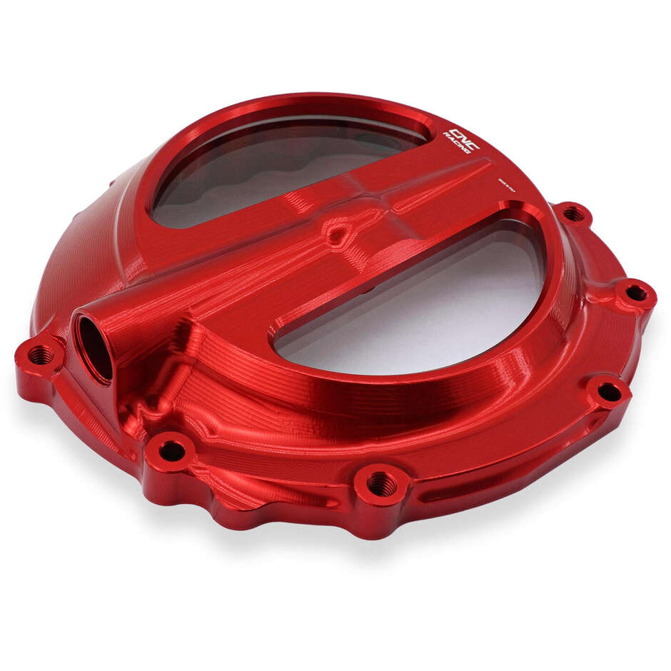 Klarer Kupplungsdeckel BMW CA801 Wire Control CNC Racing Rot