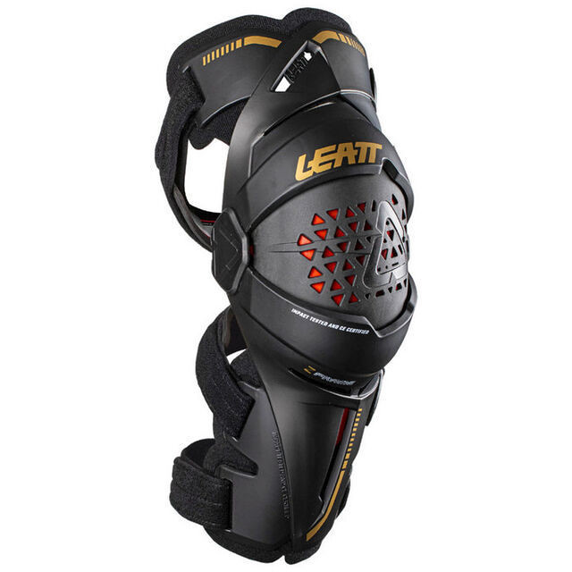 Knee Pads Moto Cross Enduro Leatt ZFRAME Black Gold For Sale Online